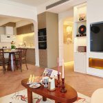 Wooden floor warm place